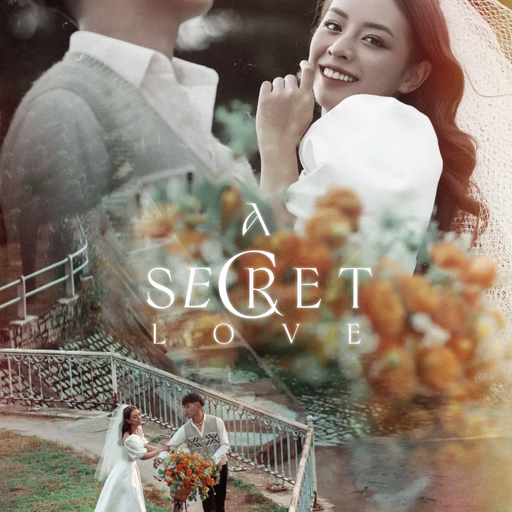 Collage of a couple beside flowers and a path at Công Viên Ánh Sáng.