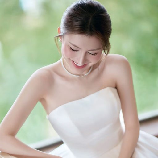 The bride sits reading a book beside a window at The Nest, Đà Lạt